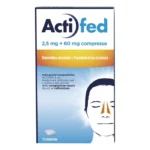 ACTIFED - PSEUDOEFEDRINA CLORIDRATO/TRIPROLIDINA CLORIDRATO - 12CPR 2,5MG+60MG