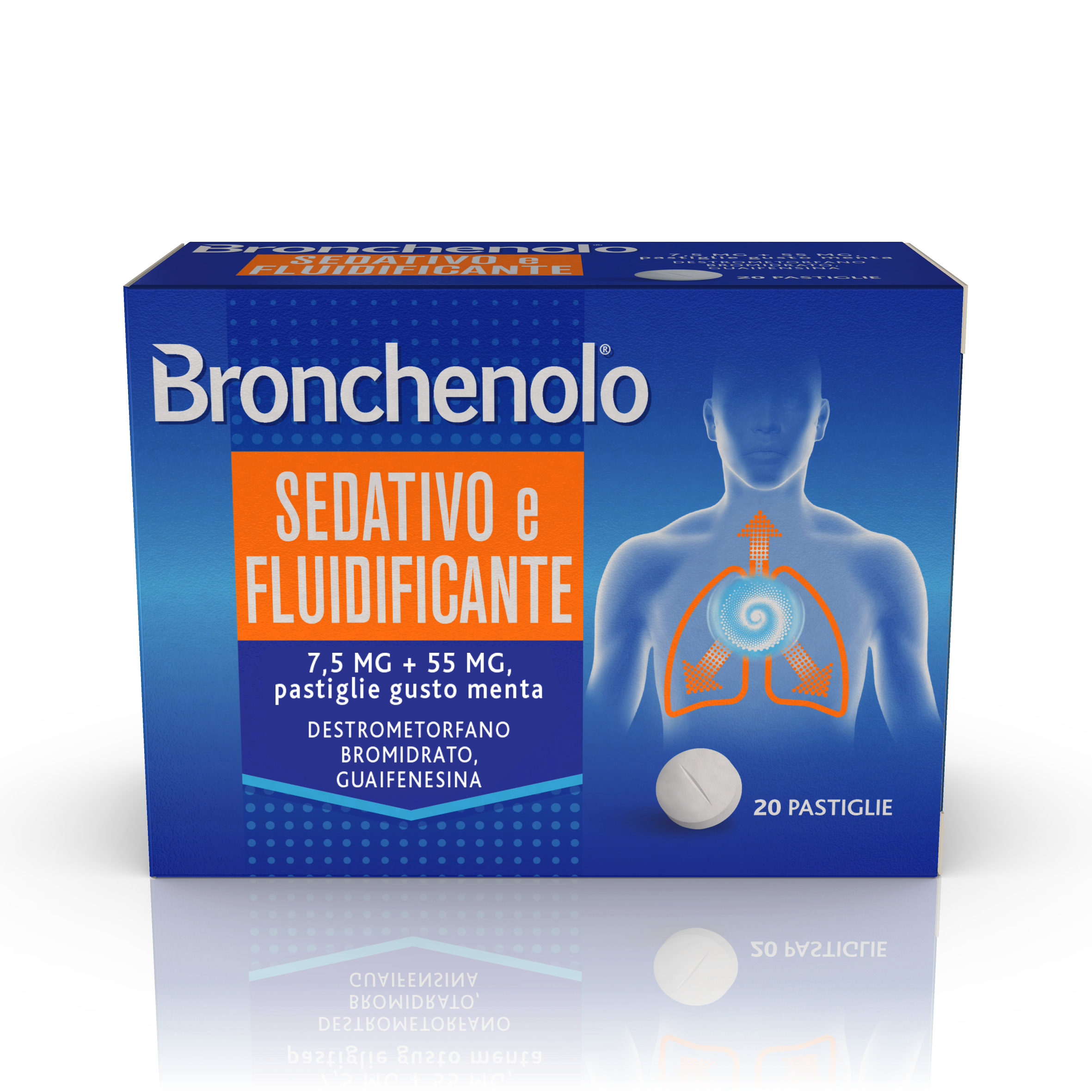 BRONCHENOLO SEDATIVO FLUIDO - DESTROMETORFANO BROMIDRATO/GUAIFENESINA - 20PASTL
