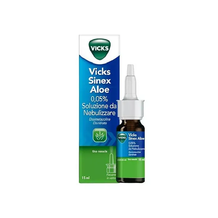 VICKS SINEX ALOE NEB - OSSIMETAZOLINA CLORIDRATO (OXIMETAZOLINA CLORIDRATO) - 15ML0,05%